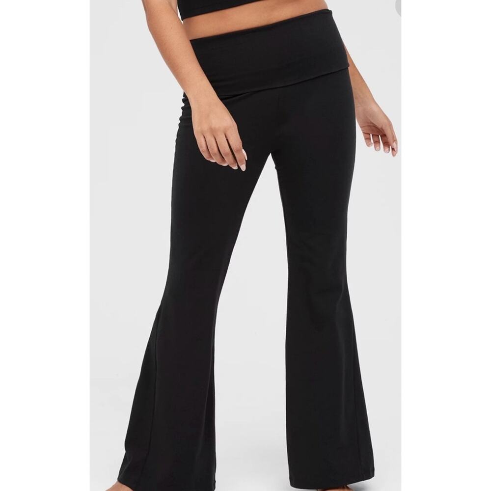 OFFLINE Aerie OG Super Flare Foldover Pant Sz S Long